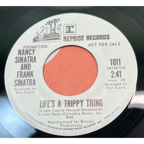 Frank Sinatra I'm Not Afraid / Life's a Trippy Thing 45 Pop WLP Promo Reprise - Picture 2 of 4